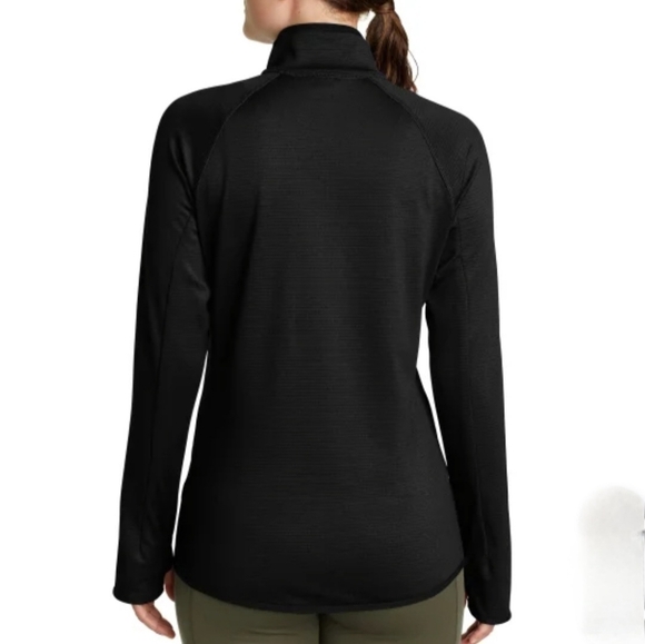 Eddie Bauer Activator Grid Fleece Half Zip Pullover Black XS Active Top - Picture 2 of 15